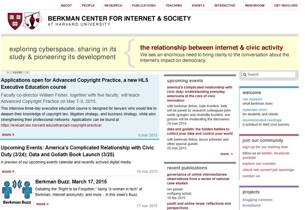 哈佛大學網路與社會柏克曼中心 (Berkman Center for Internet & Society)
