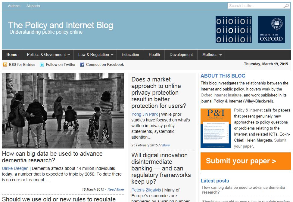 The Policy and Internet Blog